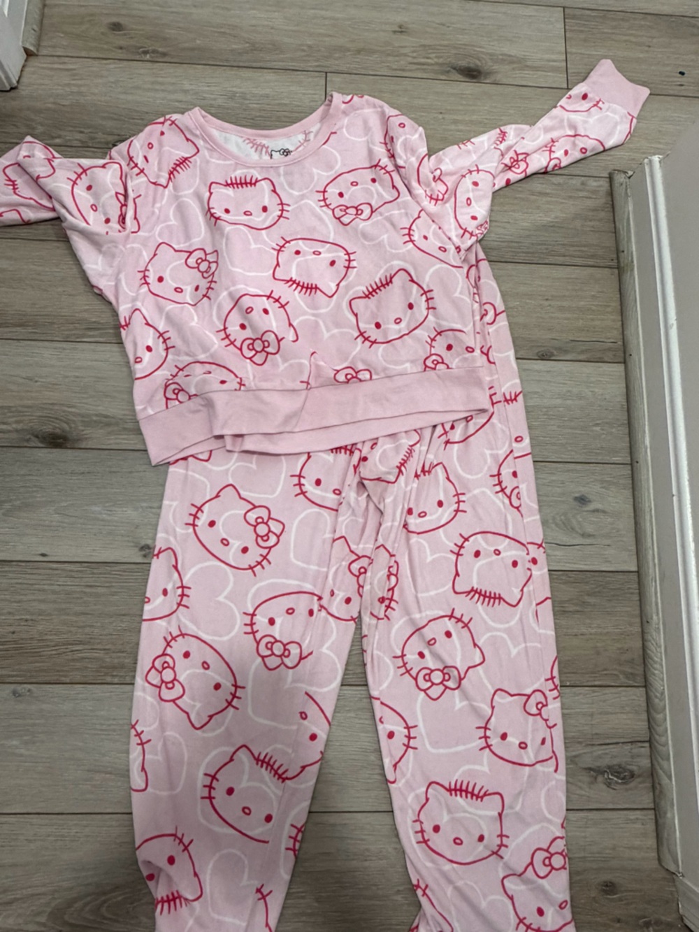 Hello Kitty Pink Character Pajama Set